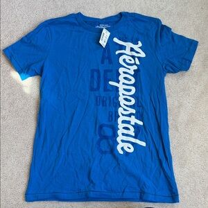 Aeropostale Royal Blue Tee with White Logo